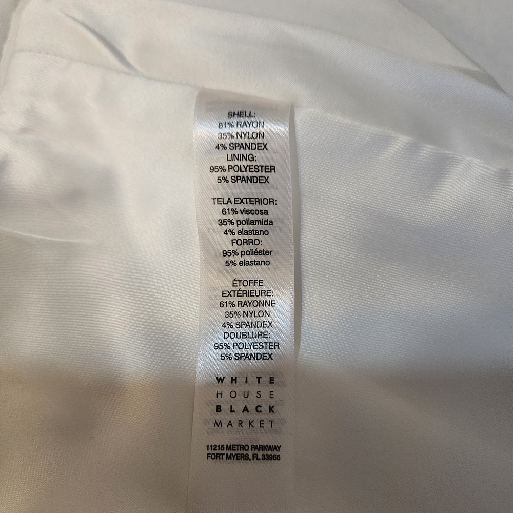 White House Black Market Classic White Buttoned Pencil Skirt - Picture 9 of 12